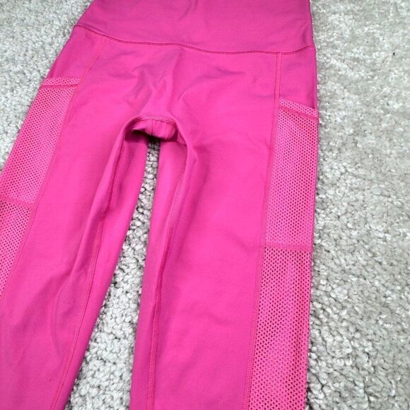 Aerie Offline Goals High Rise 7/8 Legging Pink Mesh Pockets - Picture 8 of 12